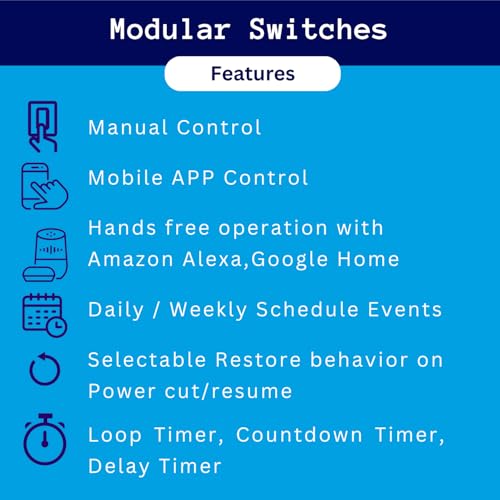Smarteefi Touch 4 Port WiFi Smart Switch, Execute Schedule Even if no Internet, Compatible with Alexa/Google Home (Black) - Image 5