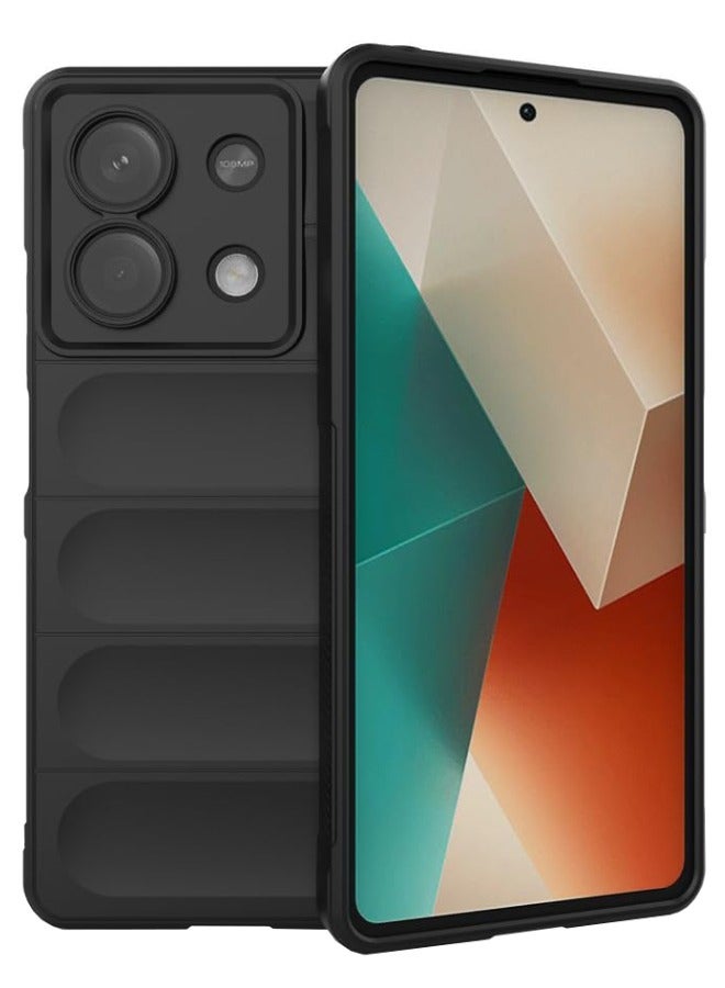 Redmi Note 13 Back Cover(Not 4G), Creative TPU Protective Case for Redmi Note 13 5G, Anti-Fall and Shockproof Skin Feel Case Cover for Redmi Note 13 5G, Black