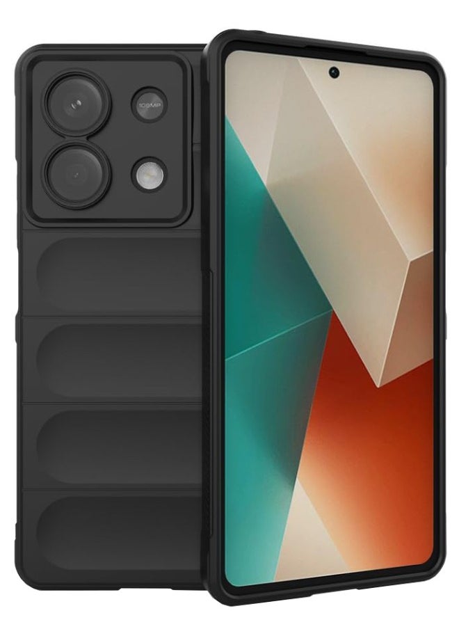 Redmi Note 13 Back Cover(Not 4G), Creative TPU Protective Case for Redmi Note 13 5G, Anti-Fall and Shockproof Skin Feel Case Cover for Redmi Note 13 5G, Black  - Image 1