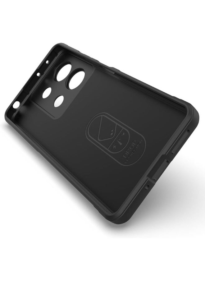 Redmi Note 13 Back Cover(Not 4G), Creative TPU Protective Case for Redmi Note 13 5G, Anti-Fall and Shockproof Skin Feel Case Cover for Redmi Note 13 5G, Black  - Image 4