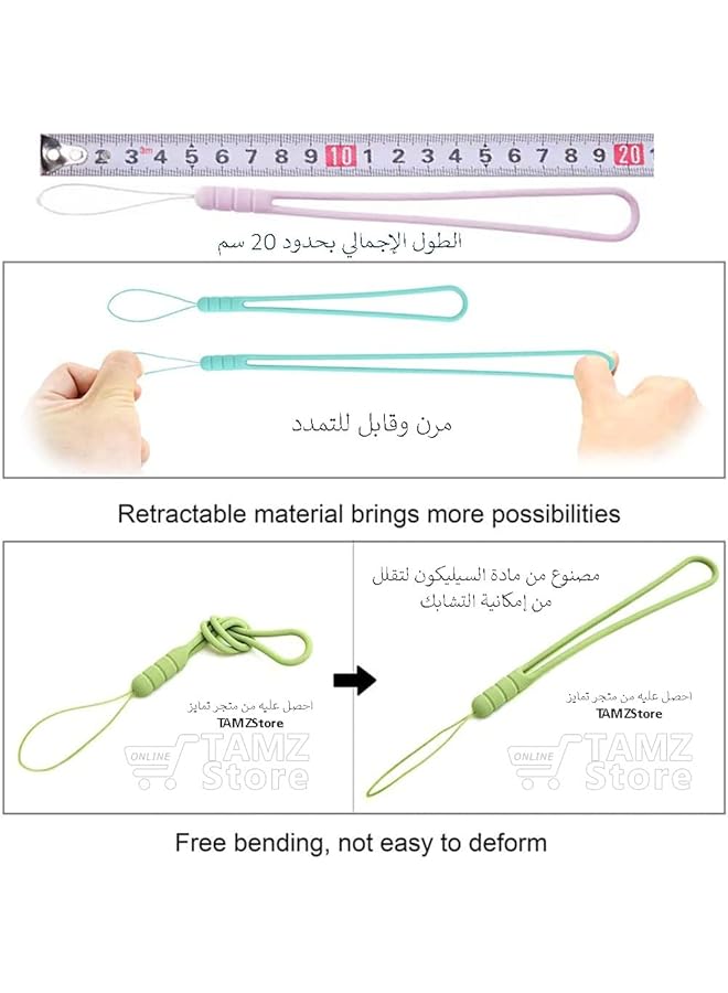 erorex Silicone Wrist Cord Holder For Mobile 7.8Cm Length Mobile Phones Wireless Speaker Mini Electronic Devices Keys Business Card Usb Flash Anything Portable Turquoise  - Image 3