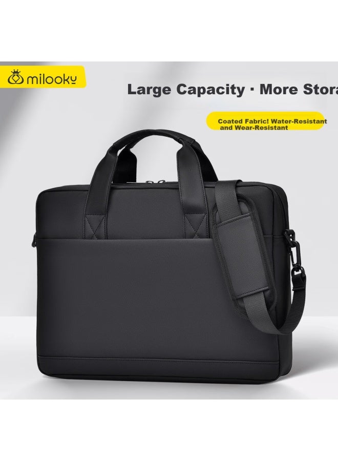 Milooky Laptop Bag Notebook Briefcase For Men Compatible With Huawei Apple 15/15.6/16 Inch Large Capacity Shoulder Bag - Image 1