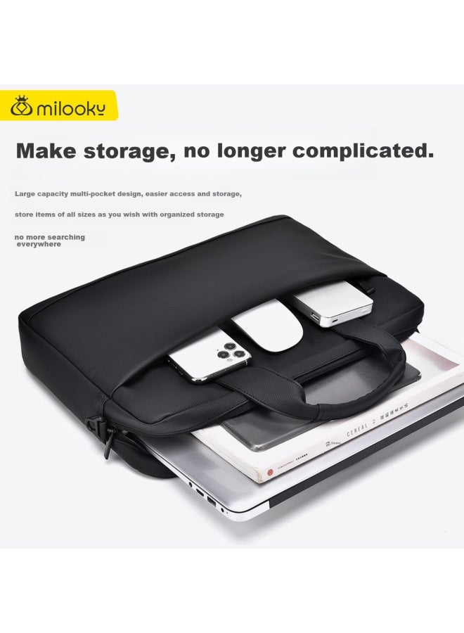 Milooky Laptop Bag Notebook Briefcase For Men Compatible With Huawei Apple 15/15.6/16 Inch Large Capacity Shoulder Bag - Image 2