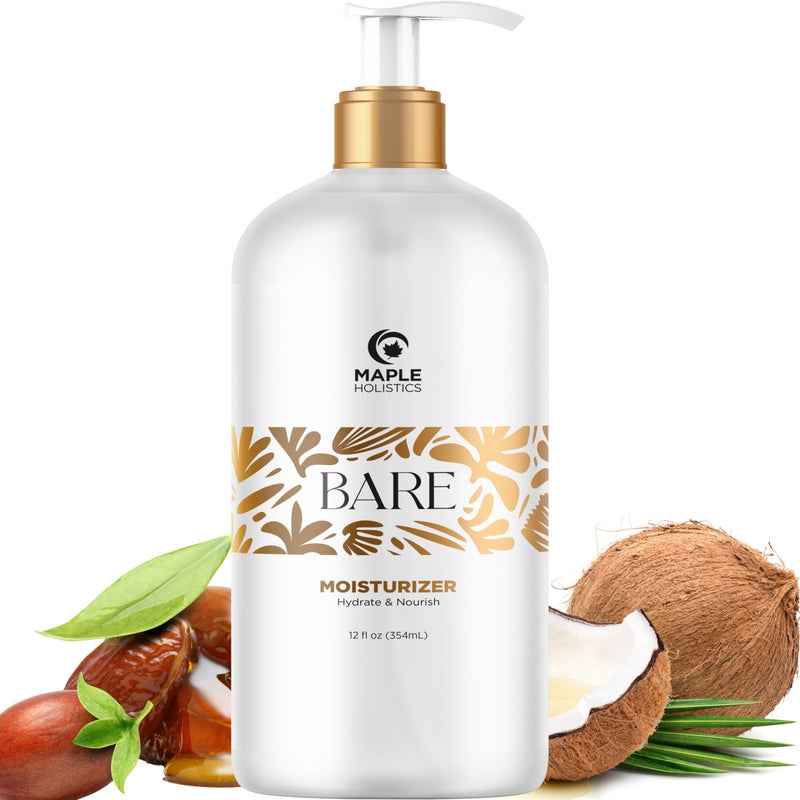 Maple Holistics Bare After Shave Lotion for Women - Deep Hydration Wet Skin Moisturizer in Shower Lotion for Silky Smooth Skin with Shea Butter Jojoba Oil & Aloe Vera - In Shower Body Lotion Aftershave for Women - Image 1