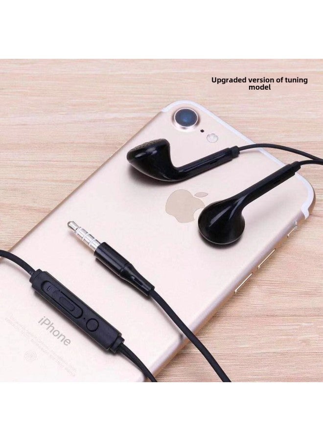 Universal Wire Control Headset For Vivo Oppo Meizu Mobile Phone In-ear Wired Gaming Headset-Color:Black [Upgraded Tuning]]  - Image 1