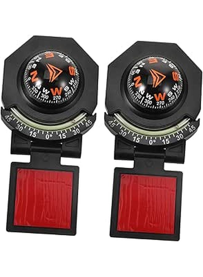 2Pcs High Precision Auto Compass with Inclinometer for Car Dashboard Mount Vehicle Boat Use - Image 1