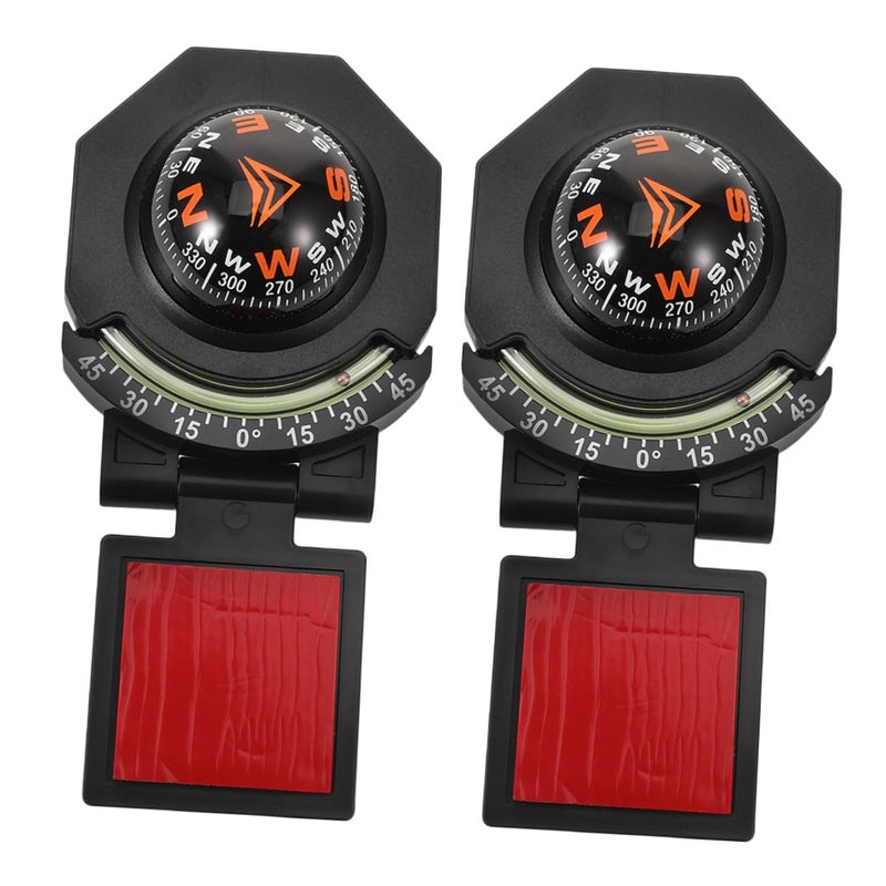 2Pcs High Precision Auto Compass with Inclinometer for Car Dashboard Mount Vehicle Boat Use - Image 2