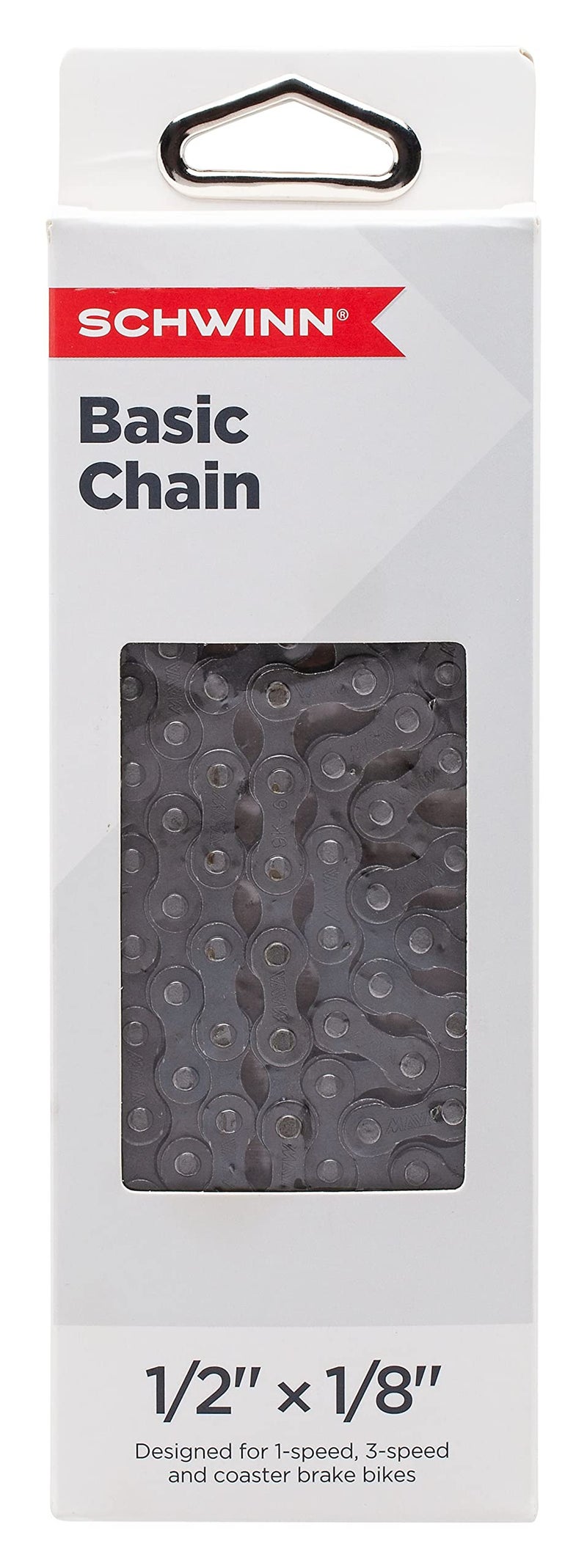 Schwinn Bike Chain, 1/2" X 1/8" Basic Chain, 112 Total Links, for Non-Derailleur Bikes, BMX, Fixies, Cruisers, Track, and Single Speed Bikes - Image 1