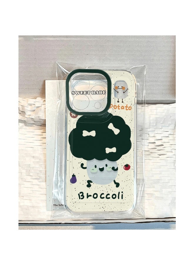 NIBEMINENT Broccoli Protective TPU Case Cover For iPhone 16 Pro, Clear