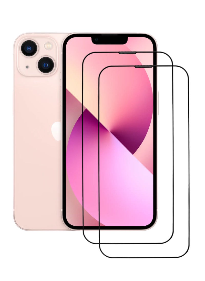 ACLIX 2 Pieces Antistatic ESD Dustproof Premium Quality High Definition Tempered Glass Screen Protector Designed For  iPhone 13 - Image 1