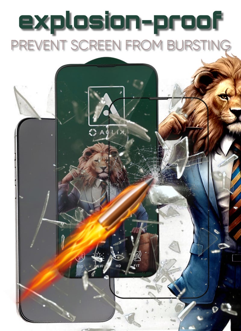 ACLIX 2 Pieces Antistatic ESD Dustproof Premium Quality High Definition Tempered Glass Screen Protector Designed For  iPhone 13 - Image 5