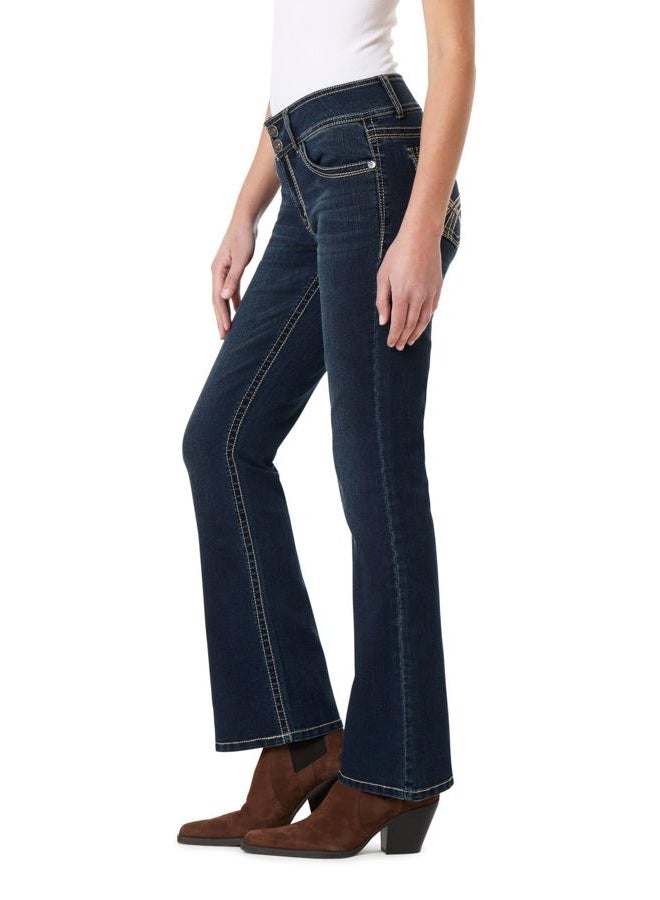 Wallflower Women's Luscious Curvy Bootcut Mid-Rise Insta Stretch Juniors Jeans (Standard and Plus), Evan, 11 - Image 3
