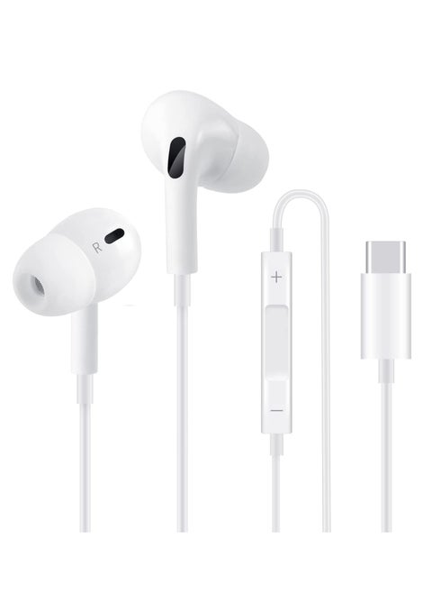USB C Headphone, Type C Earbuds Wired Earphones with Microphone and Volume Control,in-Ear Earbud Noise Isolating for Google Pixel Oneplus Samsung Galaxy iPad Pro and MacBook