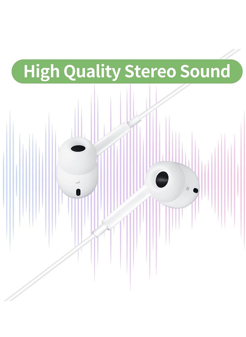 USB C Headphone, Type C Earbuds Wired Earphones with Microphone and Volume Control,in-Ear Earbud Noise Isolating for Google Pixel Oneplus Samsung Galaxy iPad Pro and MacBook