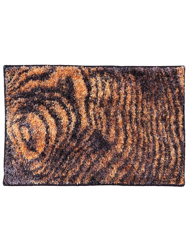 BIANCA Super Soft Designer Anti Slip Bath Mat -1pc Large (spa) Abstract-Brown/Beige - Image 2