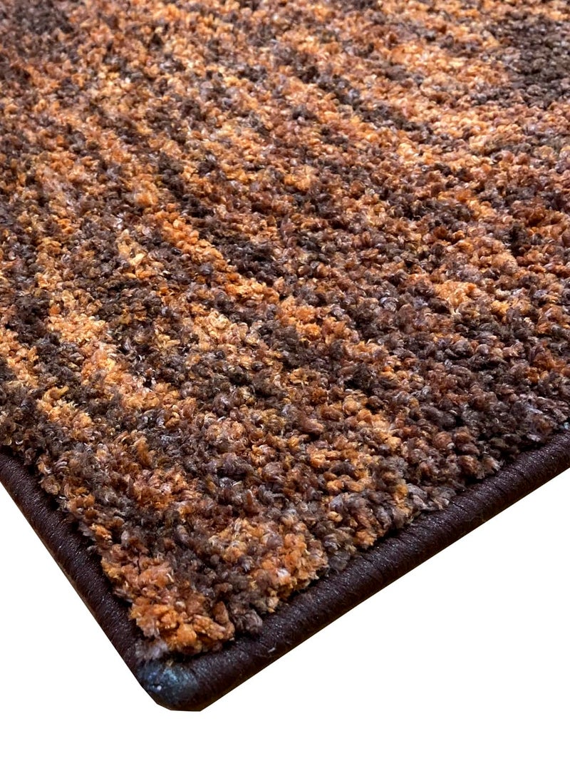 BIANCA Super Soft Designer Anti Slip Bath Mat -1pc Large (spa) Abstract-Brown/Beige - Image 4