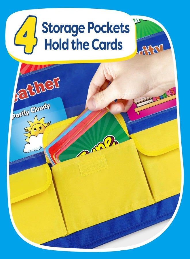 Aizweb Classroom Calendar Pocket Chart,Monthly Calendar for Kid Preschool Kindergarten Classroom Elementary Must Haves,Classroom Decorations Decor,Homeschool Teacher Supplies,Back to School Supplies - Image 5