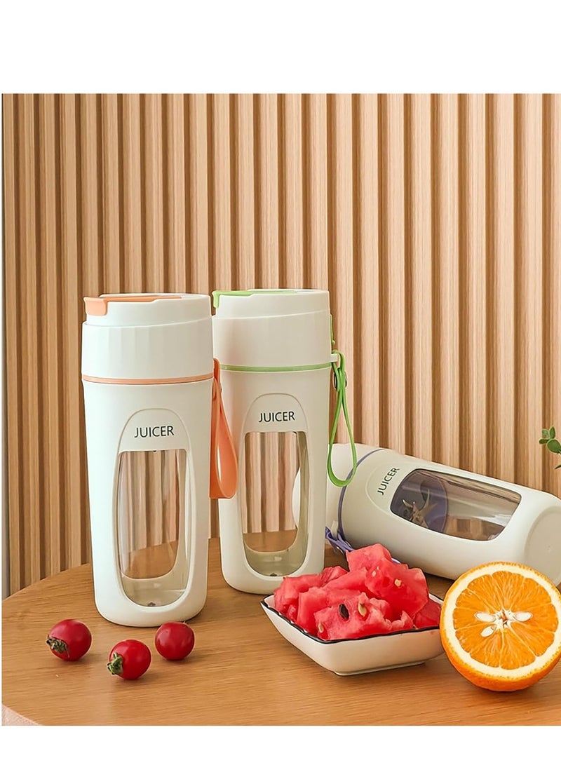 340ml Portable Blender Multifunctional Electric Blender with 8 Powerful Blades for Fruit Juicing Fresh Juices,USB Rechargeable Battery,Perfect for Travel,Camping,Gym,Office (Purple)