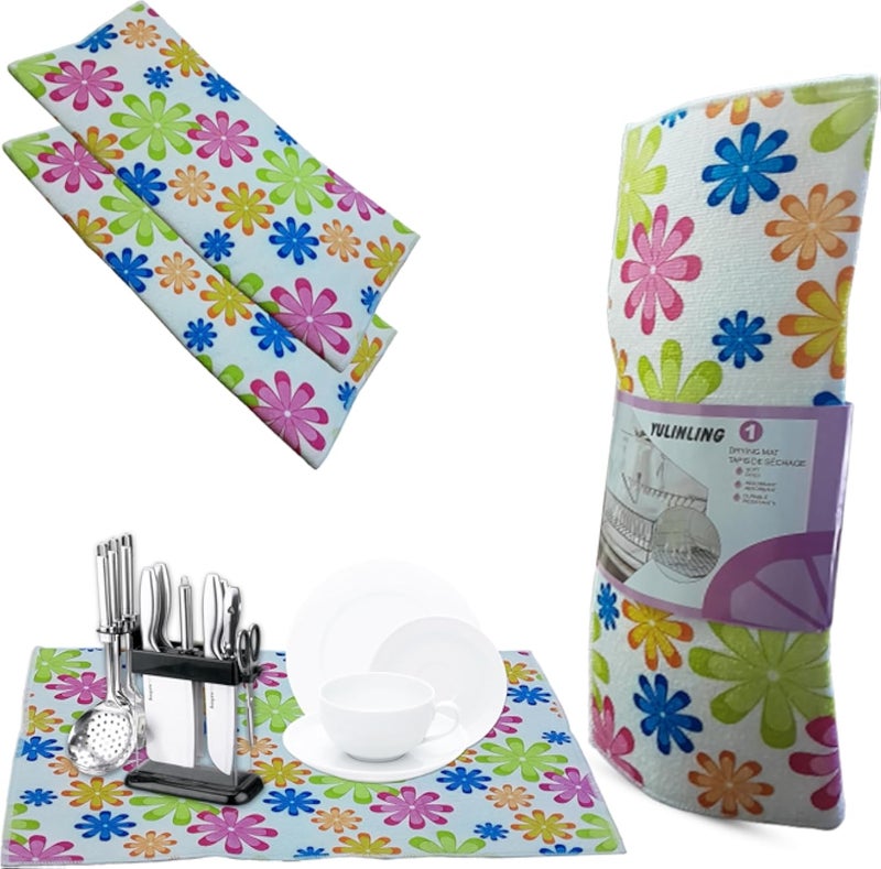 hanso cleaning cloths kitchen towels microfiber cleaning pad Experience the Miracle of Microfiber Elevate Your Cleaning Game Unleash the Power of Microfiber, 50x40CM (Flower 2)