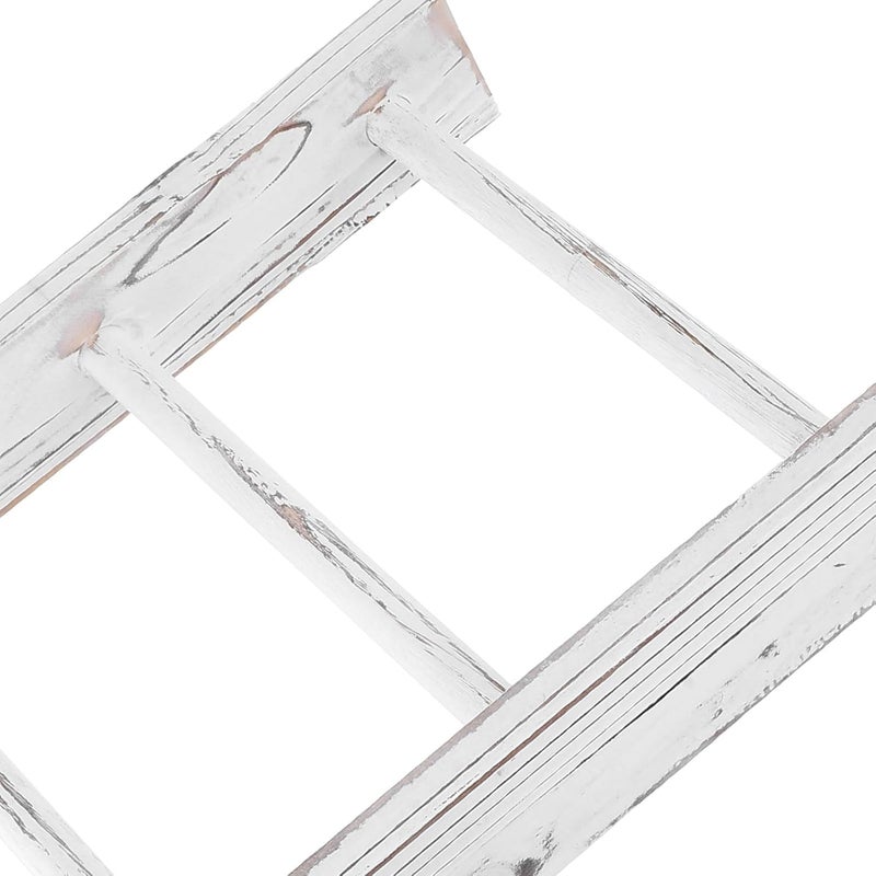Mini Rustic Towel Rack Ladder with Elegant White Finish Space-Saving Hand Towel Stand for Bathroom and Kitchen Multipurpose Small Ladder Decor for Farmhouse and Country Style - Image 3