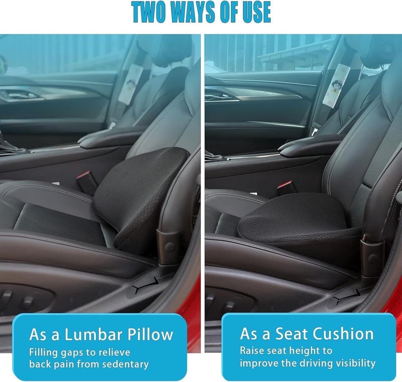 OLYDON Car Seat Cushion - Comfort Memory Foam for Driving with Back Support & Pain Relief - Image 2