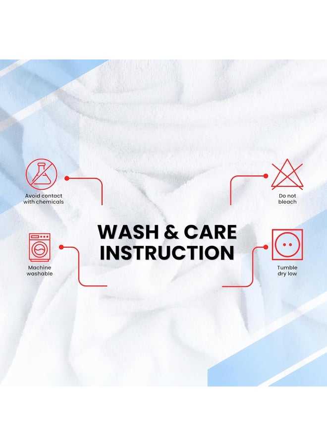 Xclusives Premium Bath Towels Set Pack of 8 | 100% Cotton Highly Absorbent Soft Towels | 2 Bath Towels, 2 Hand Towels & 4 Washcloths - Image 3
