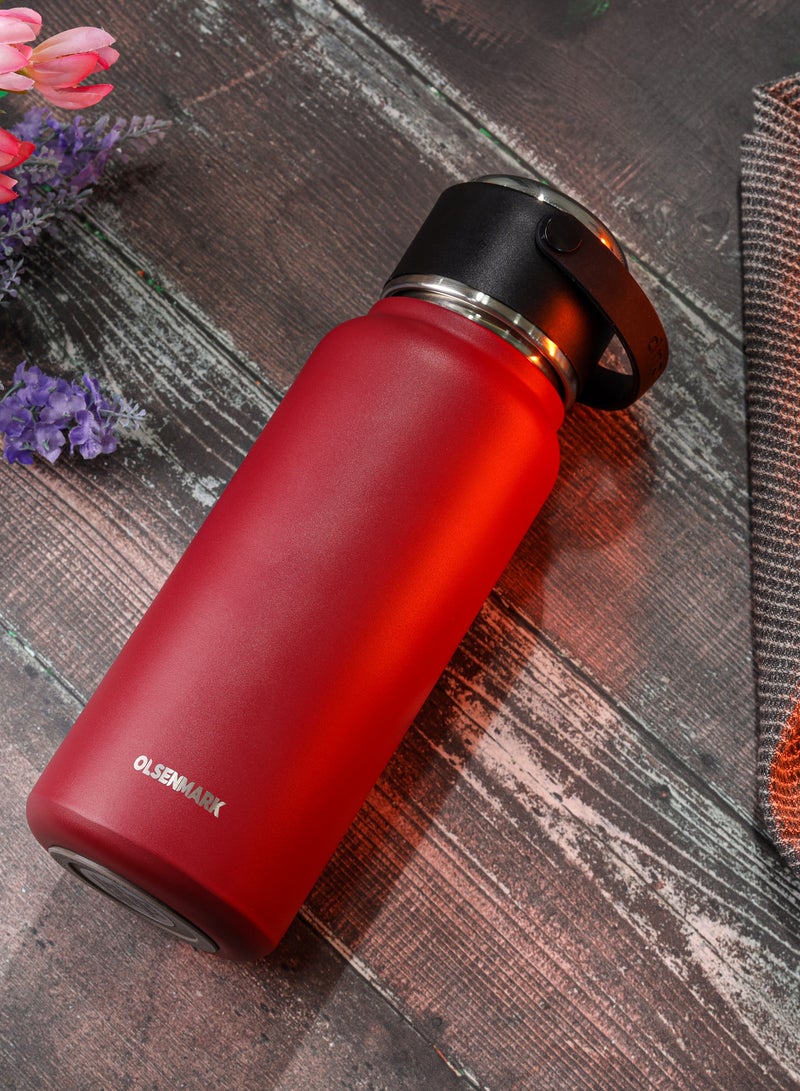 Olsenmark 1000 ml Stainless Steel Vacuum Bottle- OMVF7019, Hot and Cold Compatible, Preserves the Flavor and Freshness, Unbreakable, Portable, Leak-Resistant and Light-Weight - Image 5