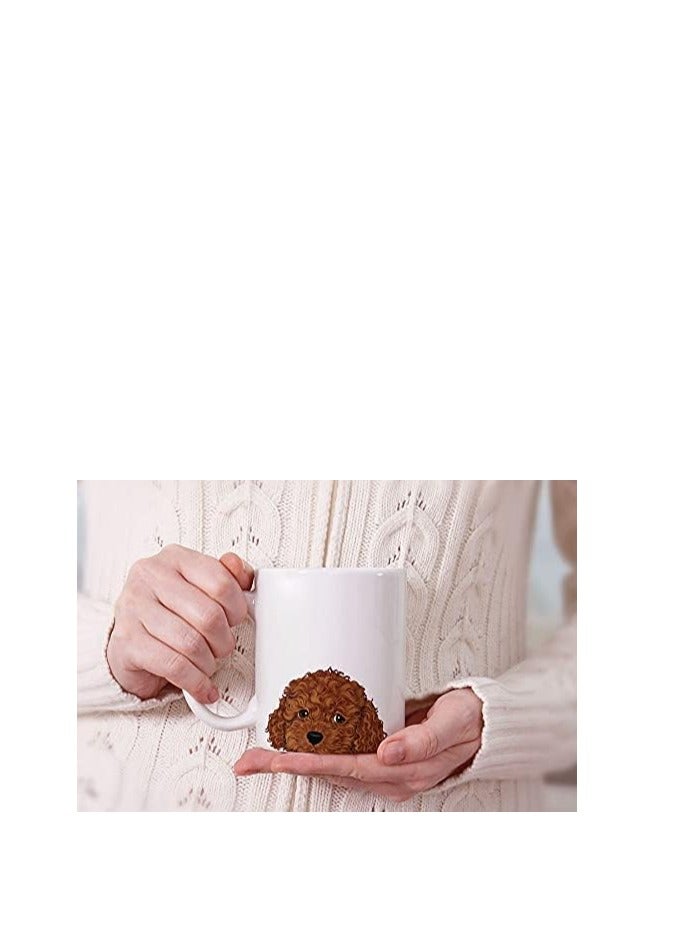 RYN Brown Toy Poodle Ceramic Coffee Mug Tea Cup, 11 OZ - Image 4