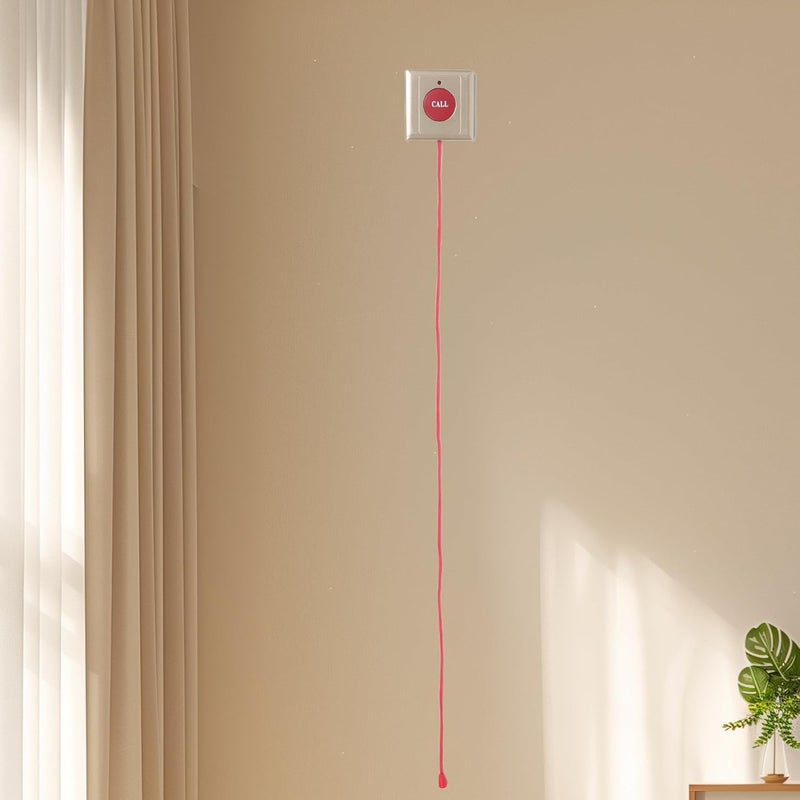 Emergency Call Button with Pull Cord for Elderly, Safety Alarm Button for Homes and Hospitals, Emergency Notification Device for Disabled and Patient Assistance - Image 4