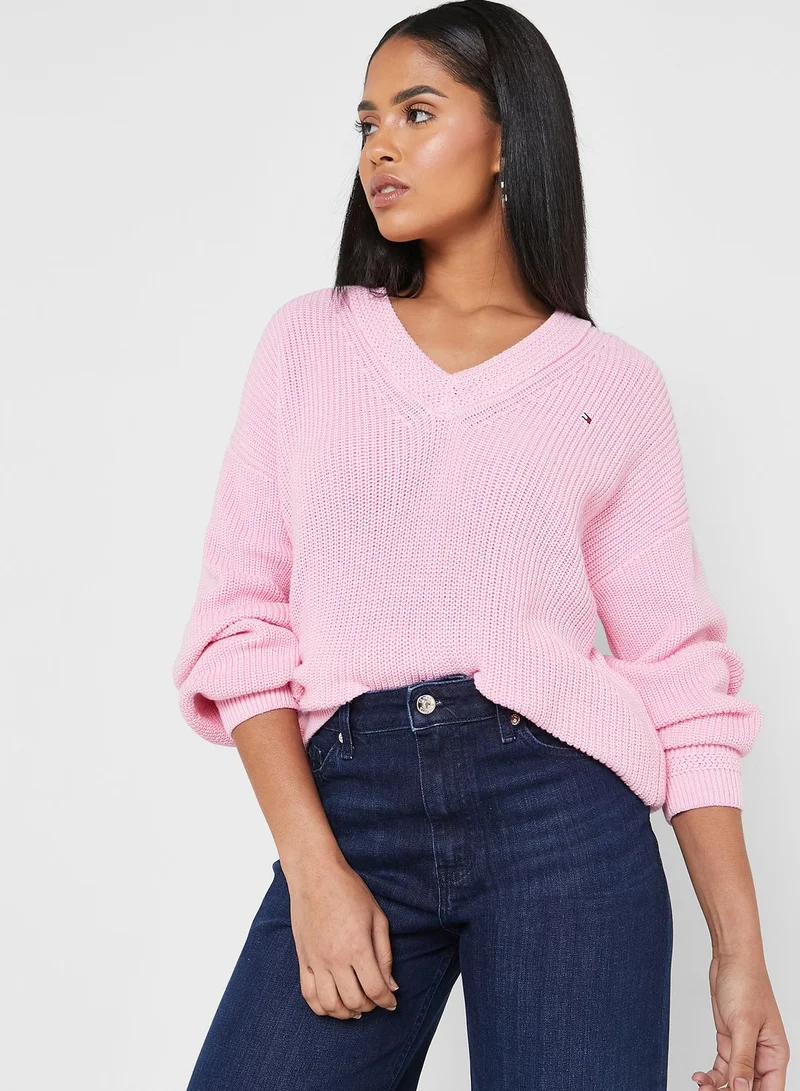 TOMMY HILFIGER V-Neck Knitted Sweater