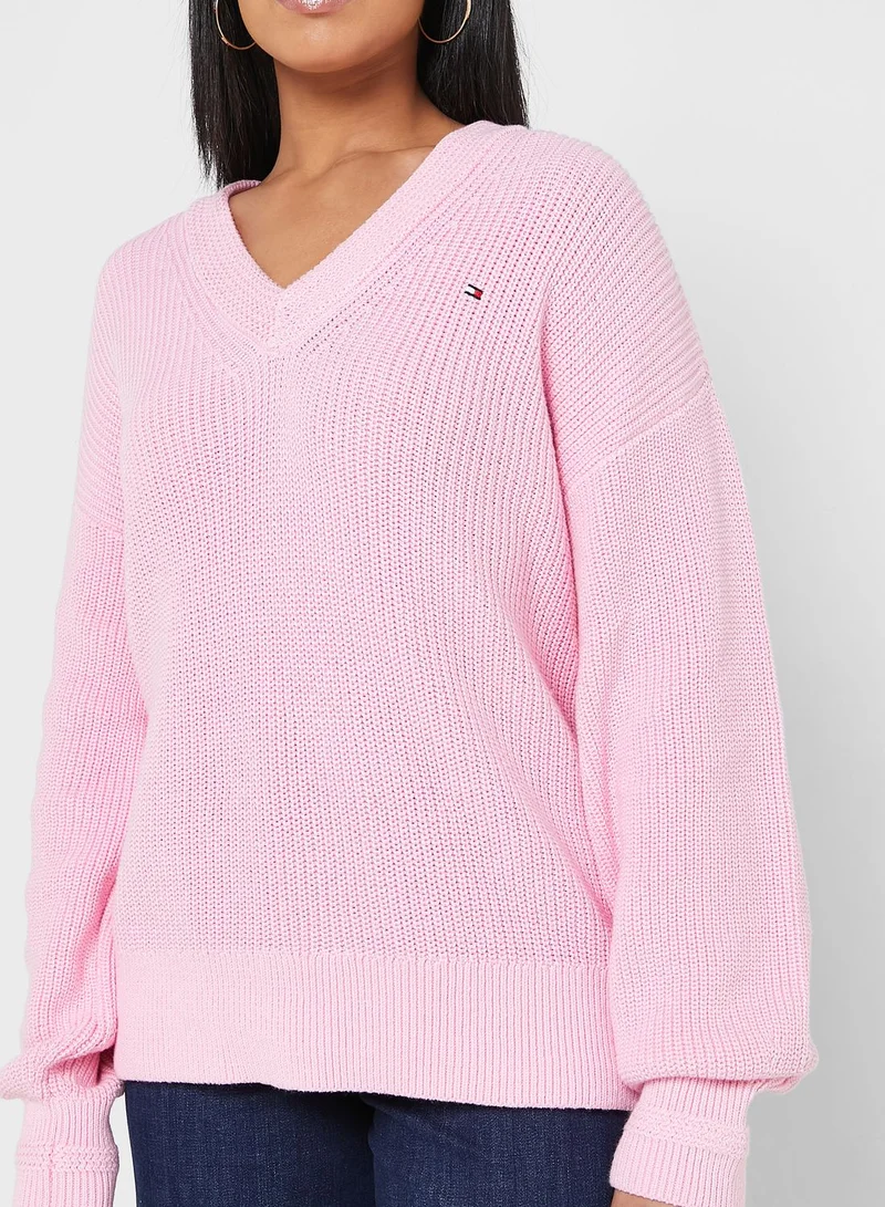 TOMMY HILFIGER V-Neck Knitted Sweater