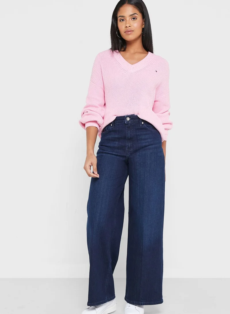 TOMMY HILFIGER V-Neck Knitted Sweater