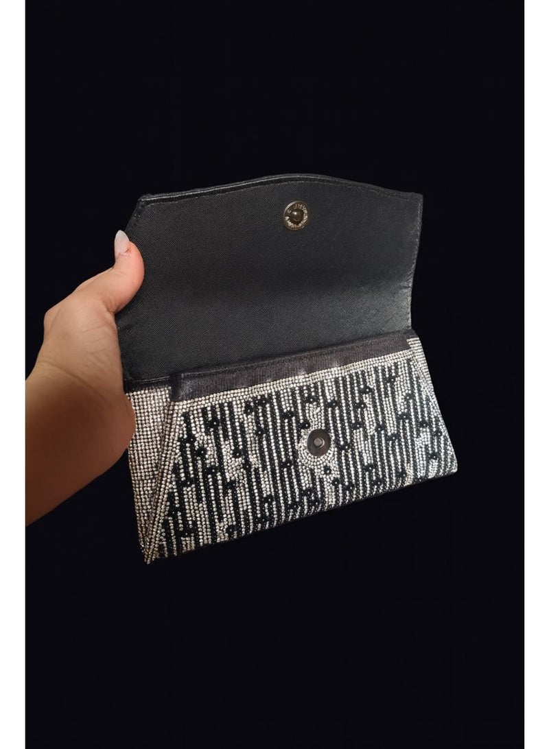 Women's Pearl Beaded Evening Clutch – Elegant Luxury Handbag for Weddings & Events - Image 3