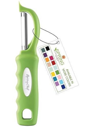 Spring Chef Spring Chef Premium Swivel Vegetable Peeler Soft Grip Handle and Ultra Sharp Stainless Steel Blades  Perfect Kitchen Peeler For Veggie Fruit Potato Carrot Apple  Green 