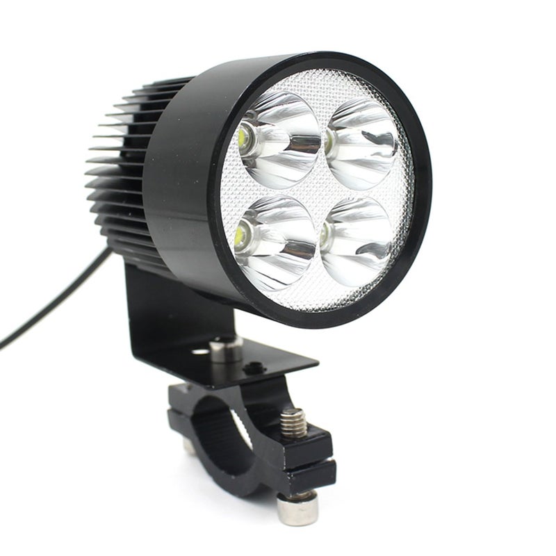 LEORX 12V-85V 20W Motorcycle E-bike LED Headlight Lamp Car Accessories (Black) - Image 1