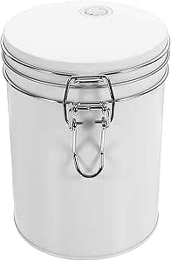Airtight Small Metal Tea Storage Jar With Lid For Coffee Candy Kitchen - Image 1