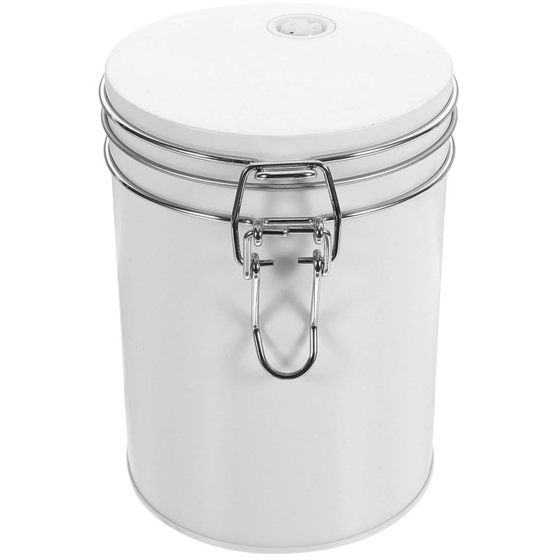Airtight Small Metal Tea Storage Jar With Lid For Coffee Candy Kitchen - Image 2