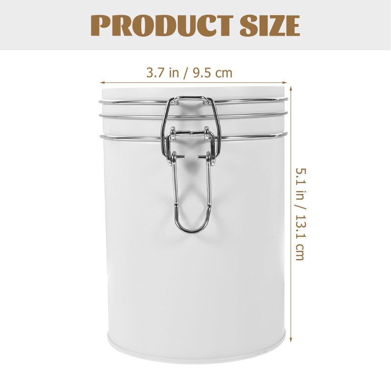 Airtight Small Metal Tea Storage Jar With Lid For Coffee Candy Kitchen - Image 3