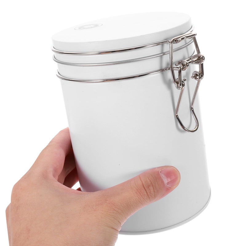Airtight Small Metal Tea Storage Jar With Lid For Coffee Candy Kitchen - Image 5