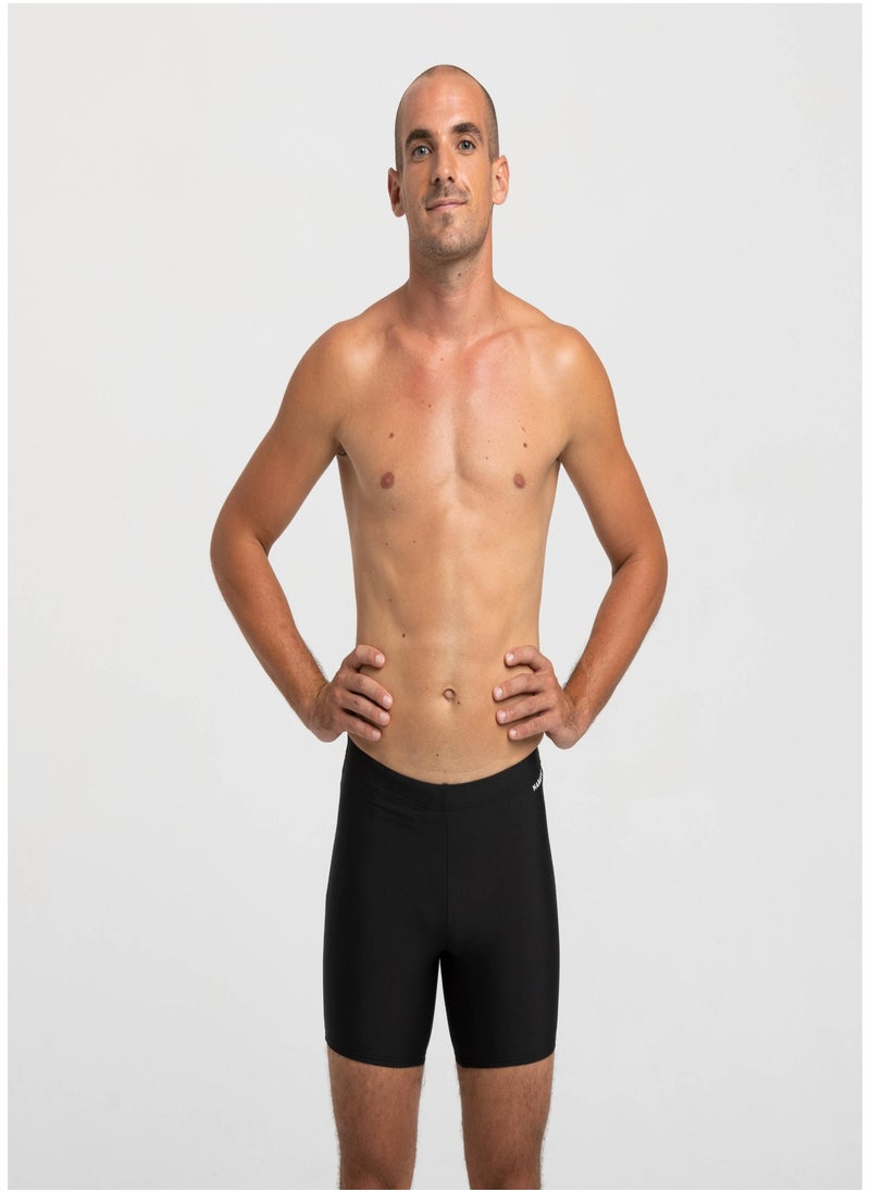 NABAIJI NABAIJI by DECATHLON, Men's Swimming Long Boxers 100 Secure Fit & Quick-Dry Black  - Image 2