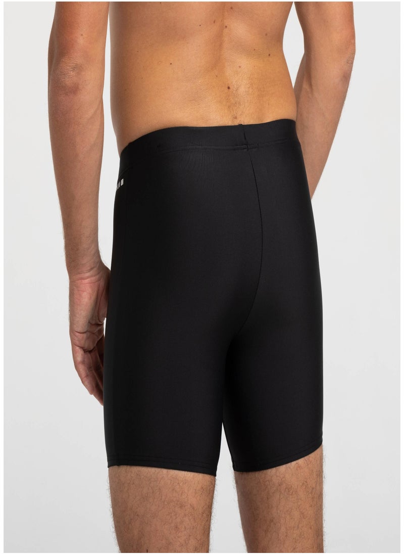 NABAIJI NABAIJI by DECATHLON, Men's Swimming Long Boxers 100 Secure Fit & Quick-Dry Black  - Image 4