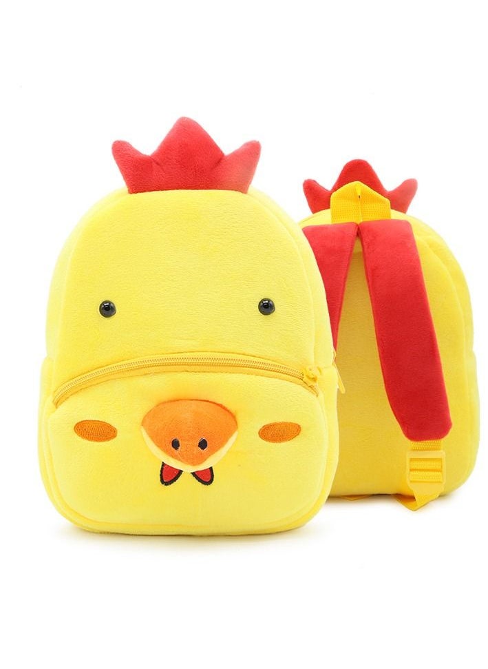 Y&D Cartoon chicken plush animal backpack Children's Kindergarten Knapsack Soft light Mini toy backpack Birthday gift  - Image 1