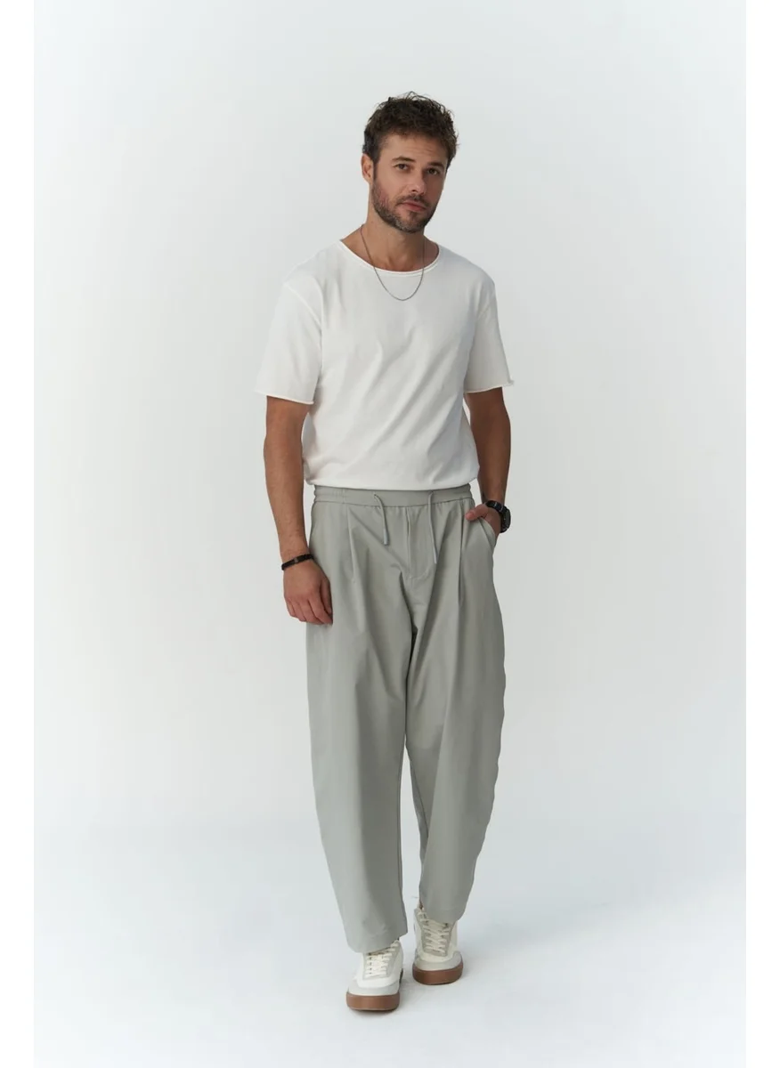 Mai Collection Kenway Lace Detailed Gray Men's Trousers