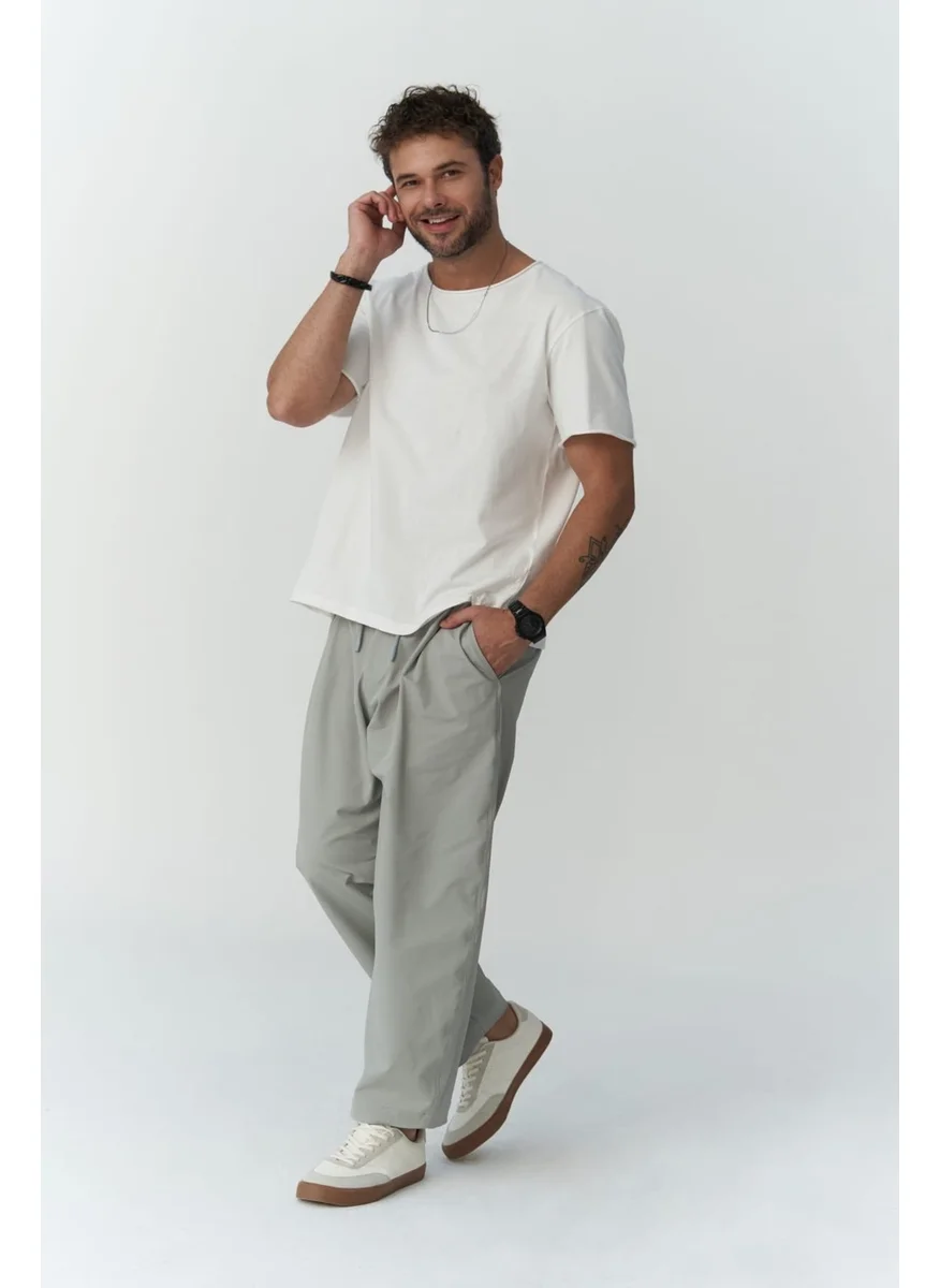 Mai Collection Kenway Lace Detailed Gray Men's Trousers