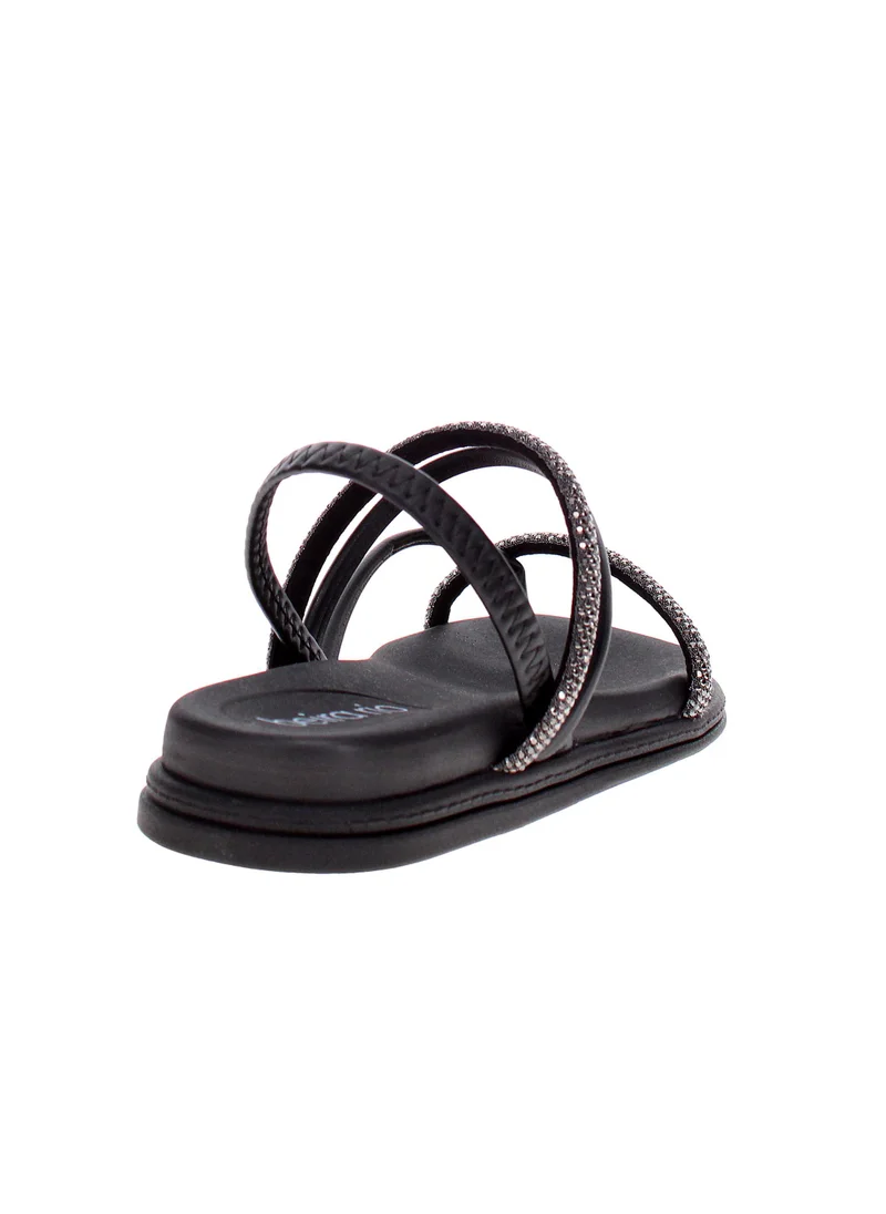 Beira Rio Black Flat Sandals for Women – Stylish & Comfortable Everyday Footwear for Women | Best Price UAE