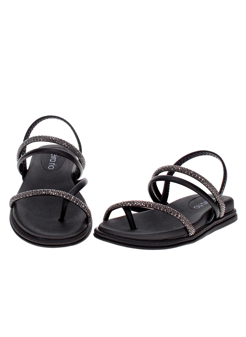 Beira Rio Black Flat Sandals for Women – Stylish & Comfortable Everyday Footwear for Women | Best Price UAE