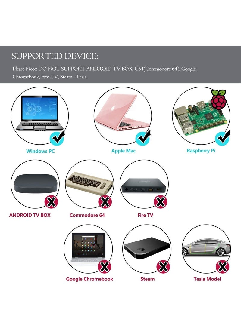 Classic N64 Controller, iNNEXT N64 Wired USB PC Game pad Joystick, N64 Bit USB Wired Game stick Joy pad Controller for Windows PC MAC Linux Raspberry Pi 3 Sega Genesis Higan (Grey) - Image 2