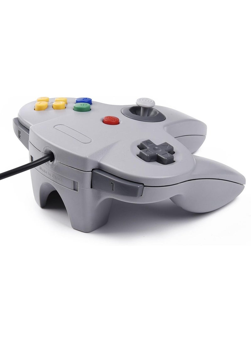Classic N64 Controller, iNNEXT N64 Wired USB PC Game pad Joystick, N64 Bit USB Wired Game stick Joy pad Controller for Windows PC MAC Linux Raspberry Pi 3 Sega Genesis Higan (Grey) - Image 5