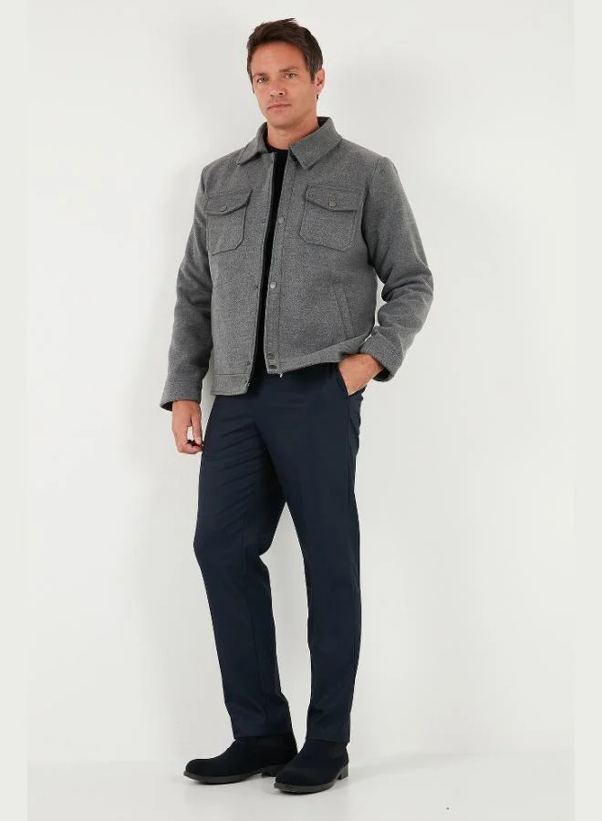 Buratti  Buratti Slim Fit Jacket Collar Lined Cashmere Coat Men's COAT 58400347 for Men | Best Price UAE