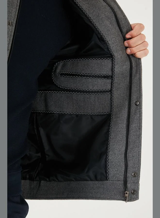 Buratti  Buratti Slim Fit Jacket Collar Lined Cashmere Coat Men's COAT 58400347 for Men | Best Price UAE